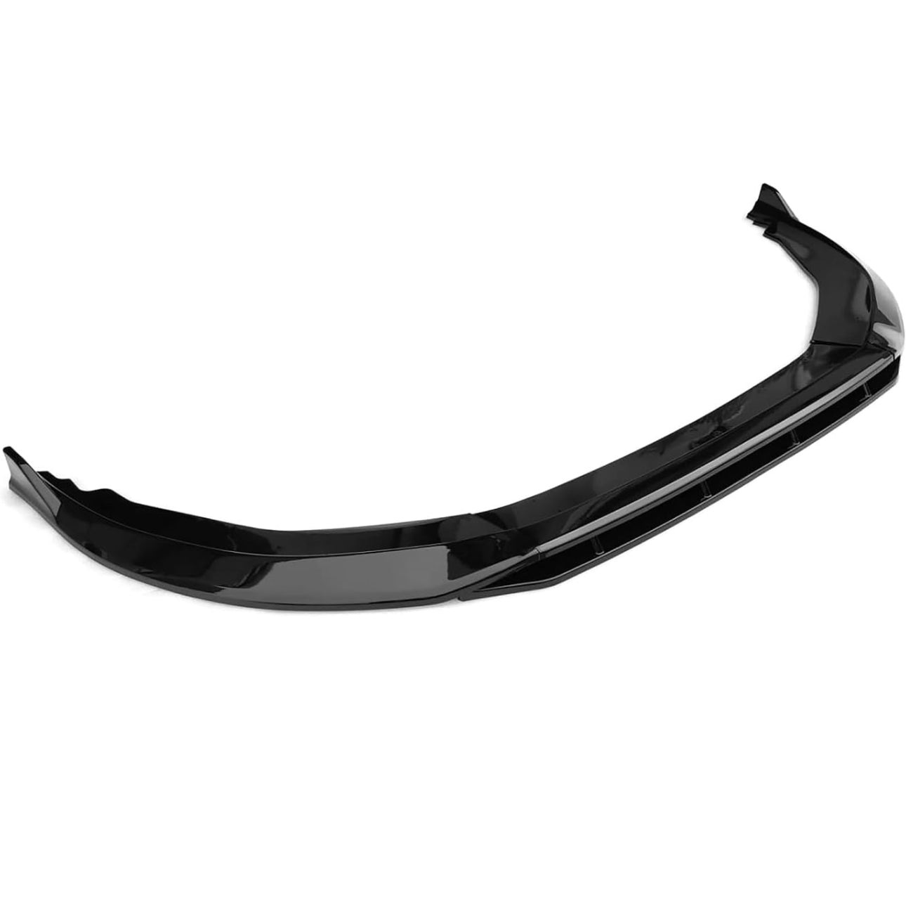 Honda Accord 11th Gen Front Bumper Lip V1 Style 4PC Body Kit (2023-2024) Glossy Black.
