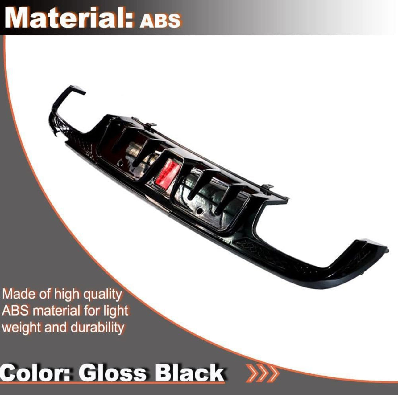MERCEDES BENZ W205 C63 C43 2015-2021 SEDAN AMG PACKAGE B STYLE REAR BUMPER DIFFUSER+EXHAUST TIPS
