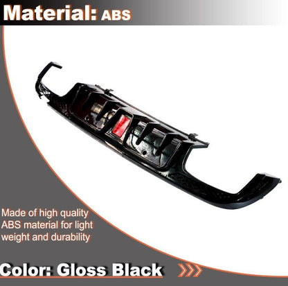 MERCEDES BENZ W205 C63 C43 2015-2021 SEDAN AMG PACKAGE B STYLE REAR BUMPER DIFFUSER+EXHAUST TIPS