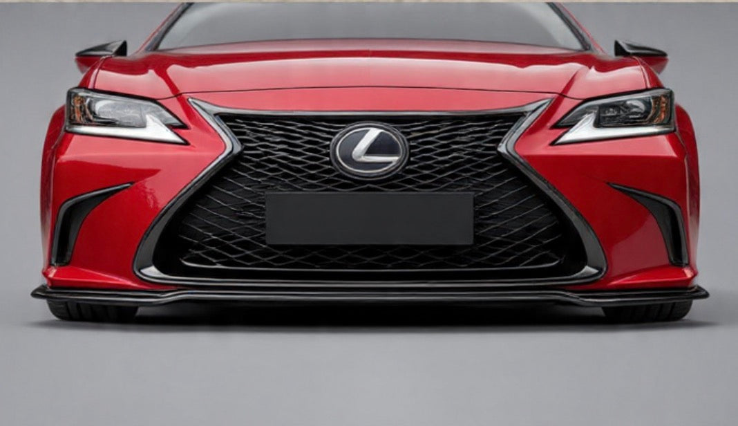 Lexus ES Series ES350 & ES300h 2016–2018 Base Model Front Splitter Spoiler Glossy Black Onecarworld