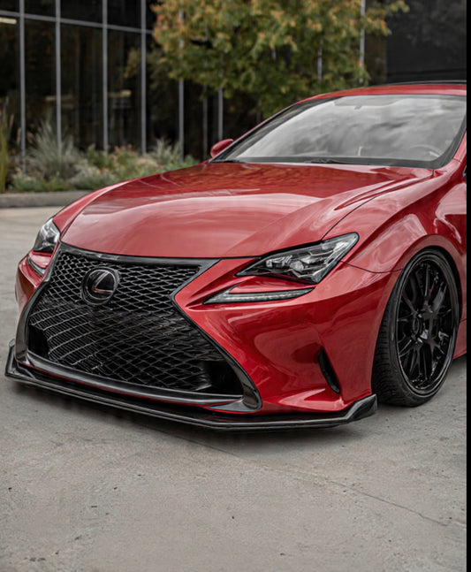 Lexus ES Series ES350 & ES300h 2016–2018 Base Model Front Splitter Spoiler Glossy Black Onecarworld