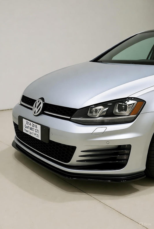 Volkswagen Golf (MK7) GTI 2014-2016 Front lip Glossy Black OneCarWorld