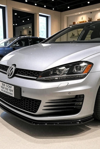 Volkswagen Golf (MK7) GTI 2014-2016 Front lip Glossy Black OneCarWorld