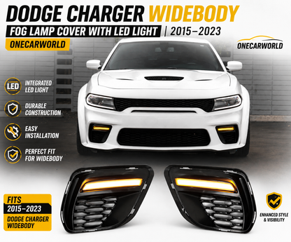 Dodge Charger Widebody Fog Lamp Cover with LED Light | 2015–2023 | Onecarworld