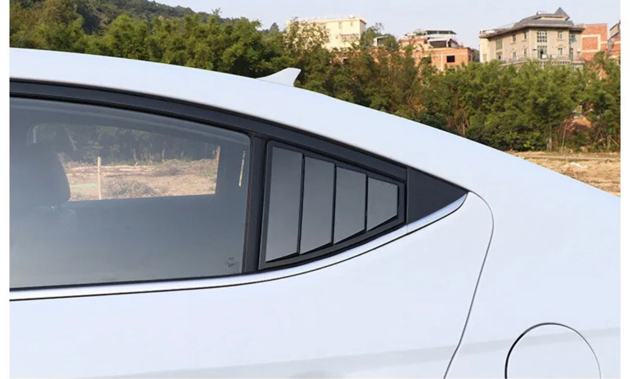 Side Vent Window Scoop Louver Cover Trim for Hyundai Elantra 2016-2020 gloss black - ONECARWORLD