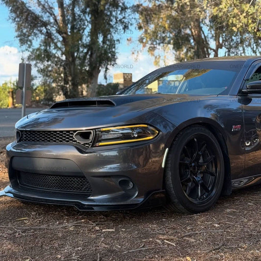 Dodge Charger Demon Style Hood with Center Vent Scoop | Aluminum | Unpainted Black 2015–2023 High Quality - Onecarworld