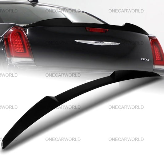 Chrysler 300/300C/300S (2011–2023) Glossy Black Rear Trunk Lip Spoiler | V-Style Rear Wing Replacement Onecarworld