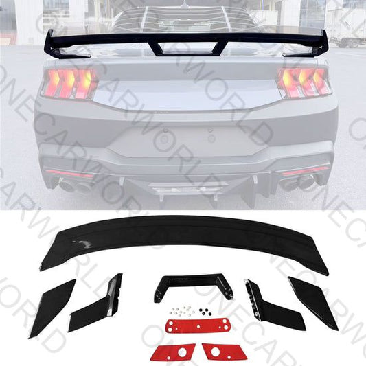 Ford Mustang 2023+Rear Wickerbill Wing Spoiler Dark Horse Style Fits 2023 Mustang Models
