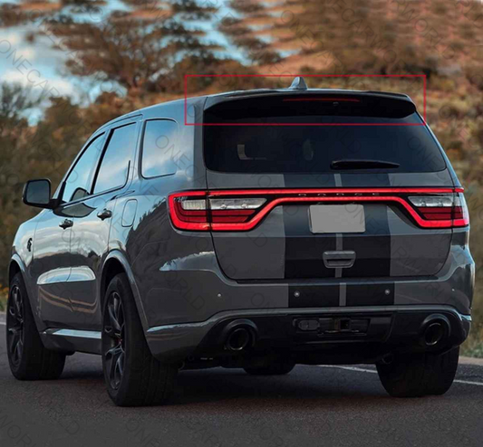 Dodge Durango (2012–2020) Customized Rear Bumper Wing 2021 SRT Style Roof Lip Spoiler With Break Light | Aggressive Body Kit Add-On Onecarworld