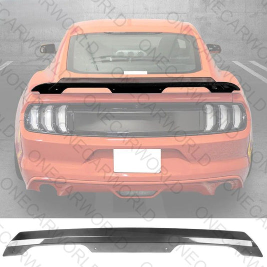 Ford Mustang Coupe (2015–2023) GT500 Style Gurney Flap Rear Spoiler Add-On Smoke Finish | Onecarworld