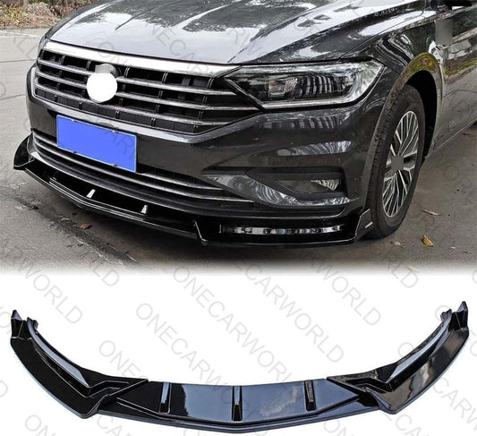 Volkswagen Jetta Front Bumper Lip 2019-2021 Gloss Black MK7 Onecarworld