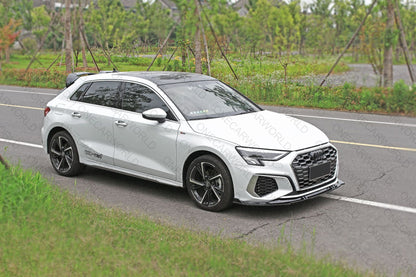 Audi A3 Front Bumper Lip 2021+ Gloss Black Onecarworld
