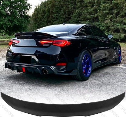 Infiniti Q60 Q60S Rear Trunk Spoiler PSM Style Glossy Black For 2 Door Coupe 2017–2022 Onecarworld