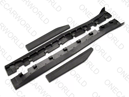 Ford Mustang GT/EcoBoost/V6 2015–2023 MP Concepts Side Skirts GT500 Style – Textured Black – Onecarworld