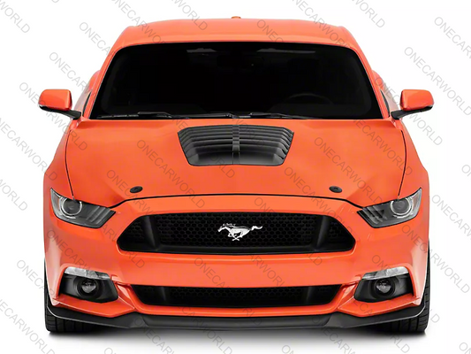 MP Concepts GT500 Style Aluminum Hood – Unpainted | Fits 2015–2017 Mustang GT, EcoBoost, V6 | Heat Extractor | Onecarworld