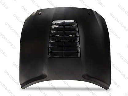 MP Concepts GT500 Style Aluminum Hood – Unpainted | Fits 2015–2017 Mustang GT, EcoBoost, V6 | Heat Extractor | Onecarworld