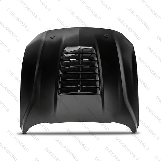 MP Concepts GT500 Style Aluminum Hood – Unpainted | Fits 2018–2023 Mustang GT, EcoBoost, V6 | Heat Extractor | Onecarworld