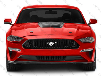 MP Concepts GT500 Style Aluminum Hood – Unpainted | Fits 2018–2023 Mustang GT, EcoBoost, V6 | Heat Extractor | Onecarworld