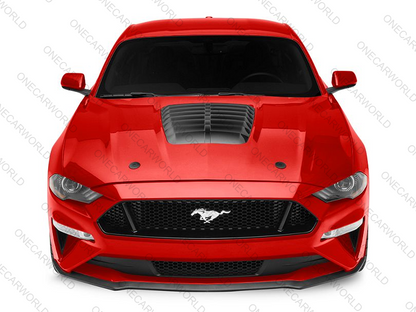 MP Concepts GT500 Style Aluminum Hood – Unpainted | Fits 2018–2023 Mustang GT, EcoBoost, V6 | Heat Extractor | Onecarworld