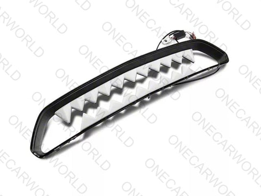 MP Concept Shark Bite Style Front Grille with white LED Accent Lighting Compatible with 2015–2017 Mustang GT, EcoBoost, and V6 Onecarworld