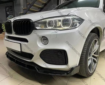 BMW F15 X5 2014-2018 M-Tech M-Sport Only GT Style 1 Piece Front Bumper Lip Gloss Black Onecarworld