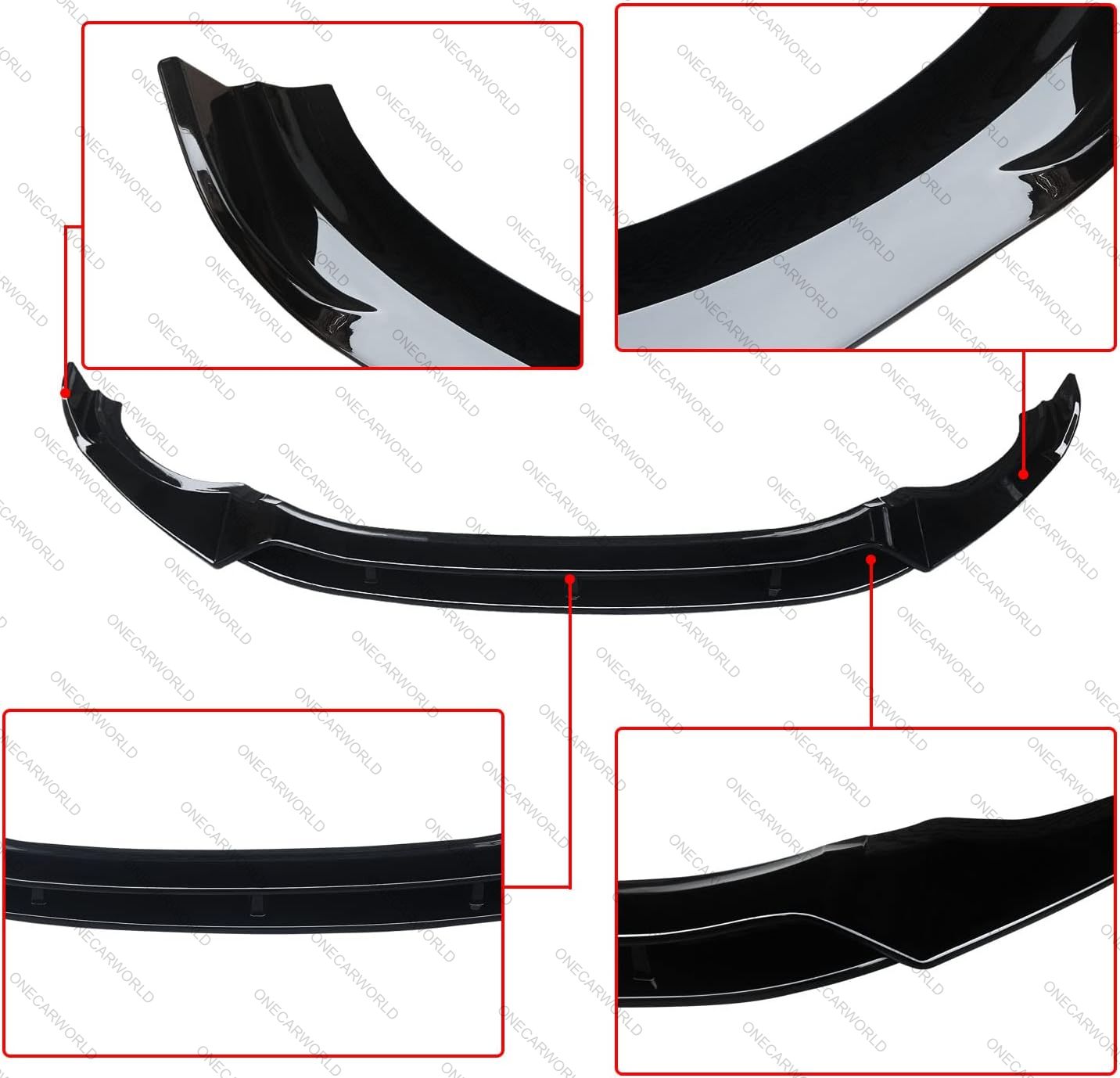 BMW X3 G01 X4 G02 M Sport 2018-2021 One Piece Front Bumper Lip Splitter Gloss Black Onecarworld