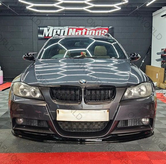 E90 LCI Gloss Black Front Lip for BMW 3 Series M Tech Bumper 2009-2012 Onecarworld