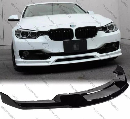 BMW 3 Series F30 F31 328i 330i 335i 340i 2012-2018 Front Lip MAD Style Gloss Black Onecarworld
