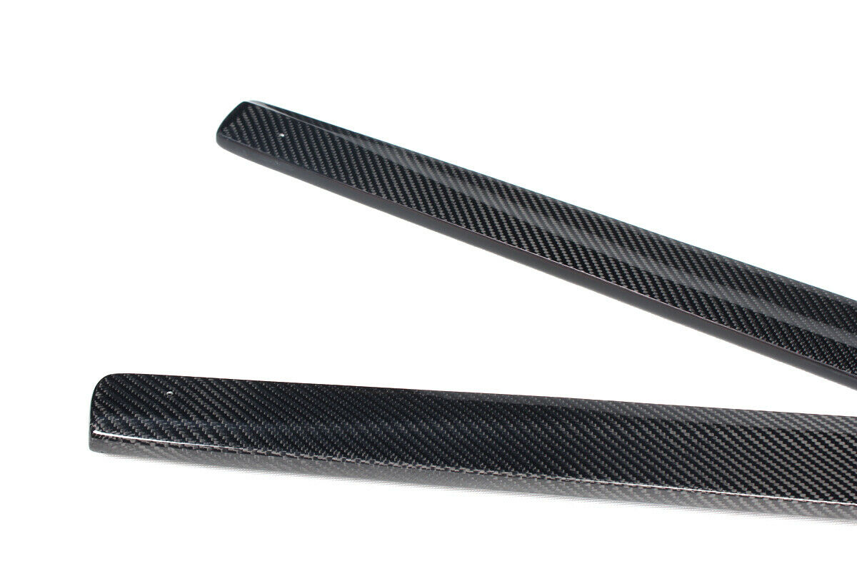 Side Skirts Extensions For BMW F30 F35 M Sport OMS Style 14-2020 Glossy Black - ONECARWORLD