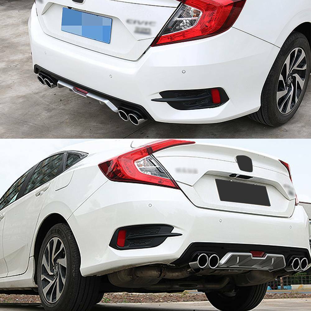 Rear Bumper Lip Diffuser For Honda Civic 2016-2018 - ONECARWORLD