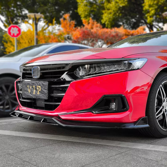 Front bumper lip Gloss black shovel bumper front lip separator for 10.5 generation Honda Accord 2022 - ONECARWORLD