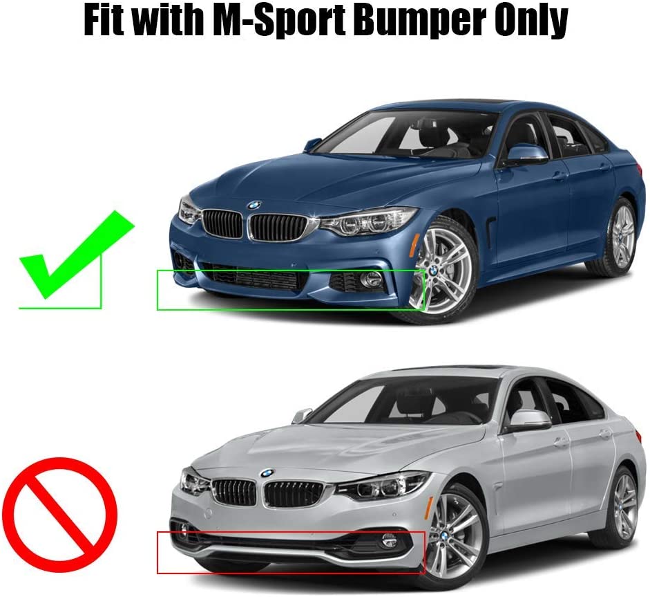 BMW Front Bumper Lip for Glossy Black 2013-2018 3-Series F30/F35/ 328I,330I,335I,328D,320I with M Sport Bumper - ONECARWORLD