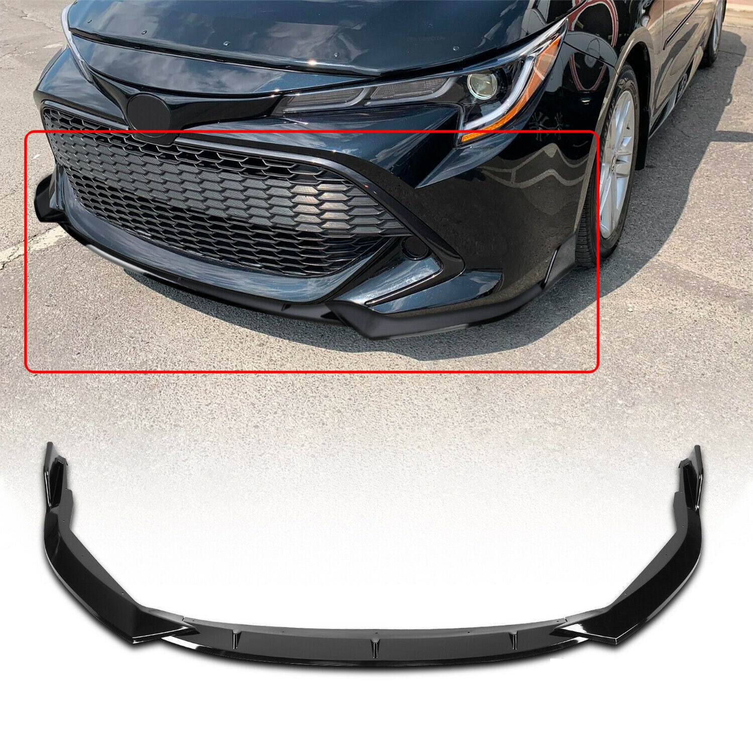 Front Bumper Lip SE Toyota Corolla 2019 2020 2021 - ONECARWORLD