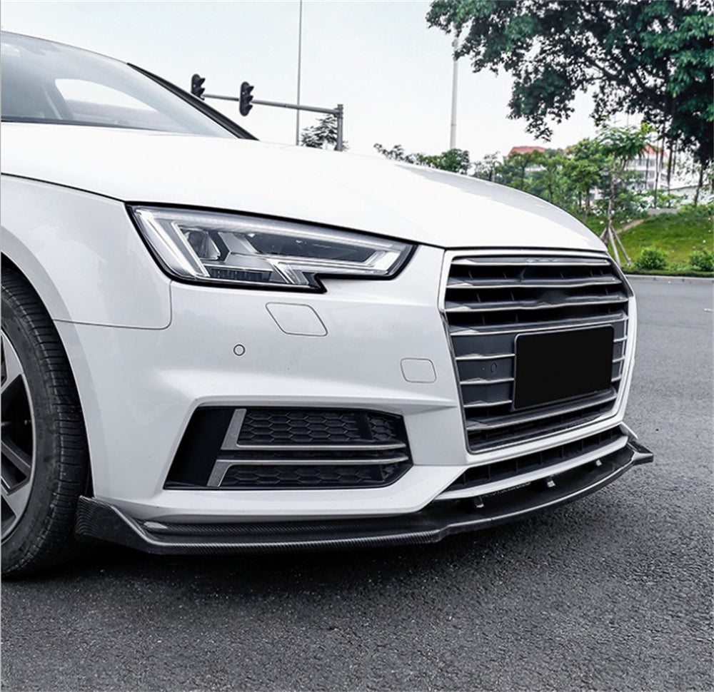 Audi A4 2019 High quality Front Bumper Lip body kit Glossy Black - ONECARWORLD
