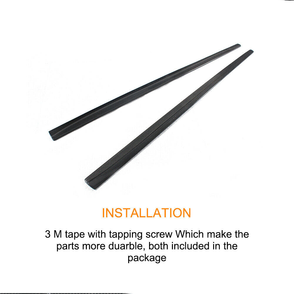 Side Skirts Extensions For BMW F30 F35 M Sport OMS Style 14-2020 Glossy Black - ONECARWORLD