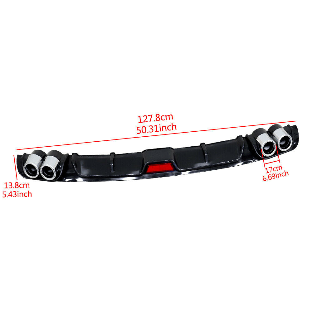 Rear Bumper Lip Diffuser For Honda Civic 2016-2018 - ONECARWORLD
