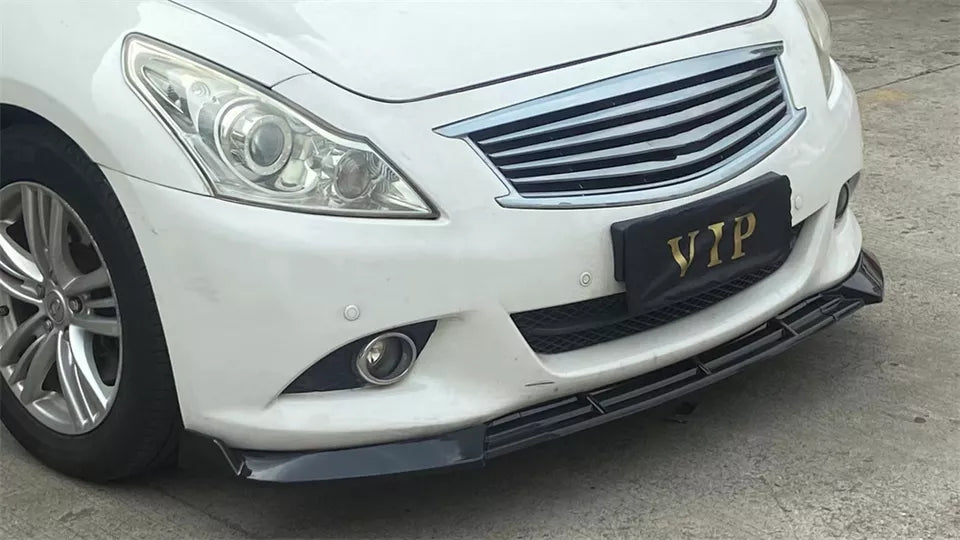 Front bumper lip for Infiniti G37 2010-2013 3-piece body kit Gloss Black - ONECARWORLD