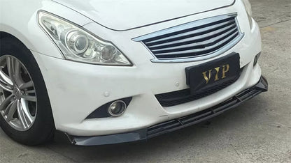 Front bumper lip for Infiniti G37 2010-2013 3-piece body kit Gloss Black - ONECARWORLD