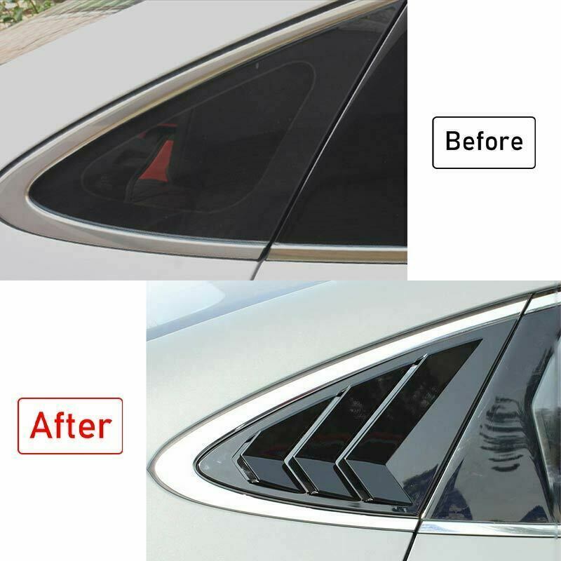 2X Sport Quarter Window Scoops Louvers for Nissan Sentra 2029-2023 (Gloss Black) - ONECARWORLD