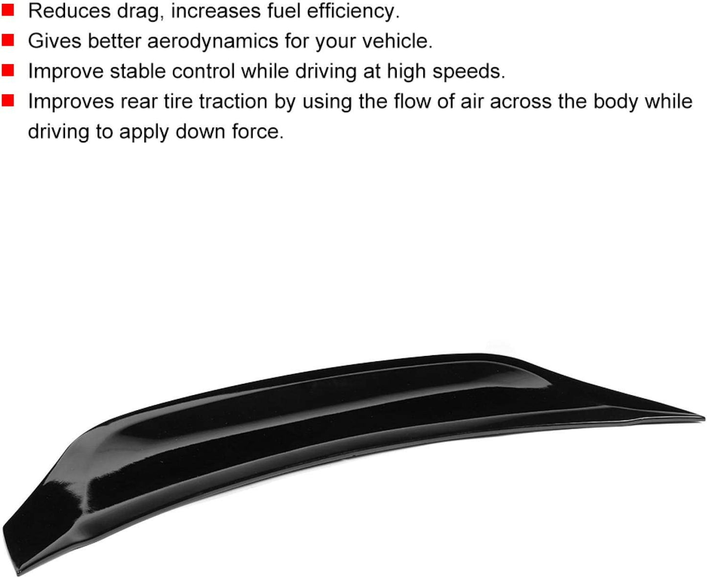 Honda civic rear spoiler sedan Car Glossy Black Fit for Honda Civic 4‑Door Sedan 2016 2017 2018 2019 2020 - ONECARWORLD