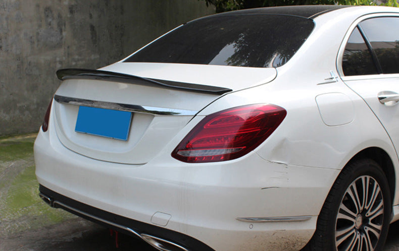 Benz W205 4Dr Sedan C-Class AMG C43 C300 C400 C450 C63 C350, PSM Style Gloss Black Rear Trunk Wing spoiler 2014-2021 - ONECARWORLD