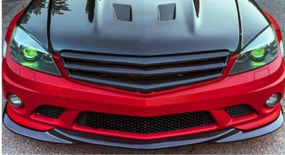 Front Bumper Spoiler Facelift Lip (One piece) For 2008-2011 Mercedes Benz W204 C Class C63 AMG Only - ONECARWORLD