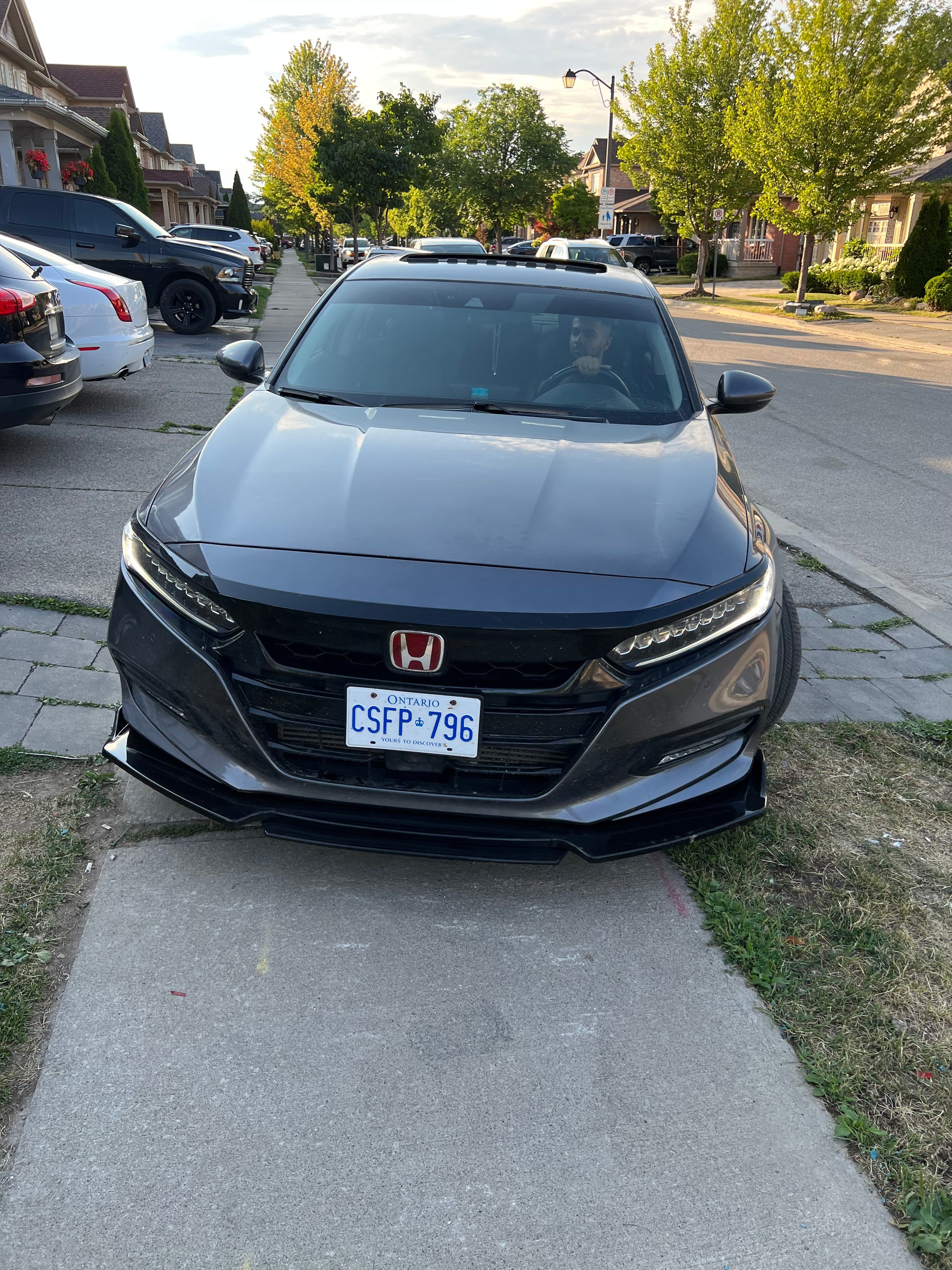 CARBON FIBER FRONT LIP WITH COLOR FOR ALL SEDAN CARS - ONECARWORLD