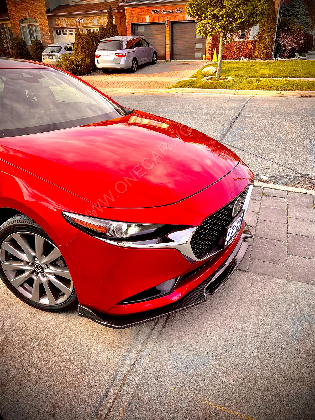 CARBON FIBER FRONT LIP WITH COLOR FOR ALL SEDAN CARS - ONECARWORLD