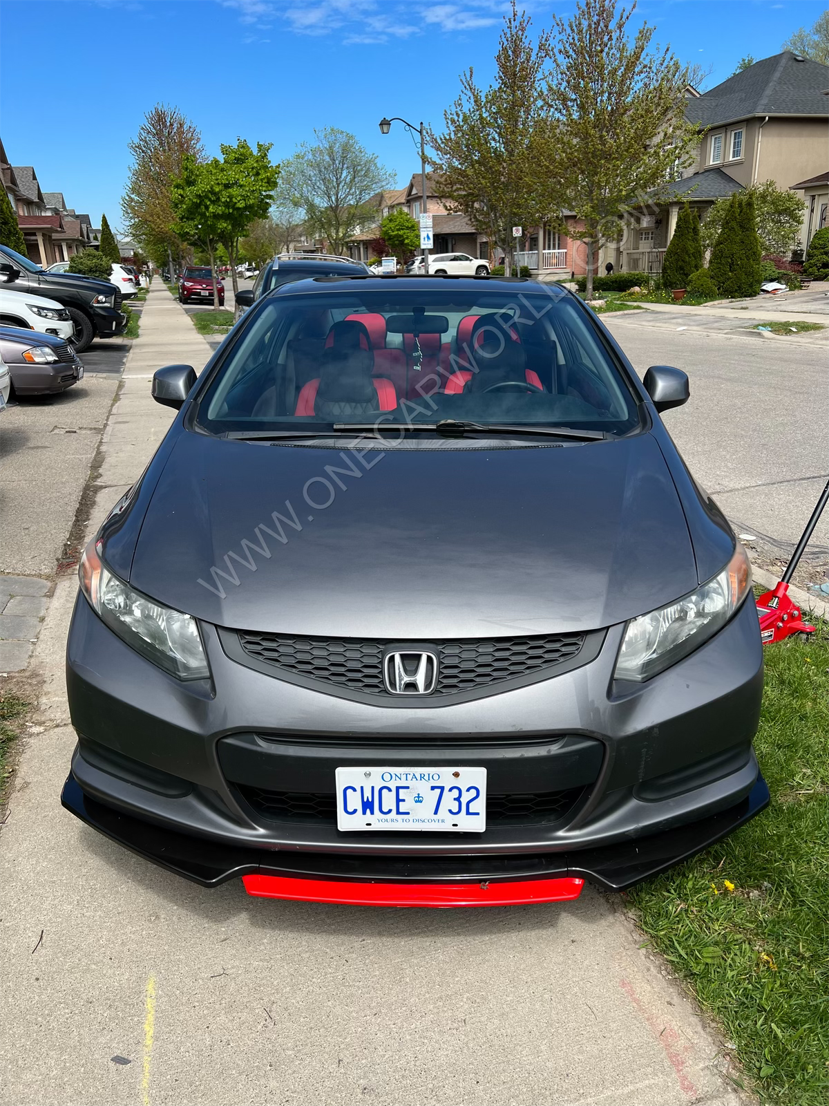 CARBON FIBER FRONT LIP WITH COLOR FOR ALL SEDAN CARS - ONECARWORLD