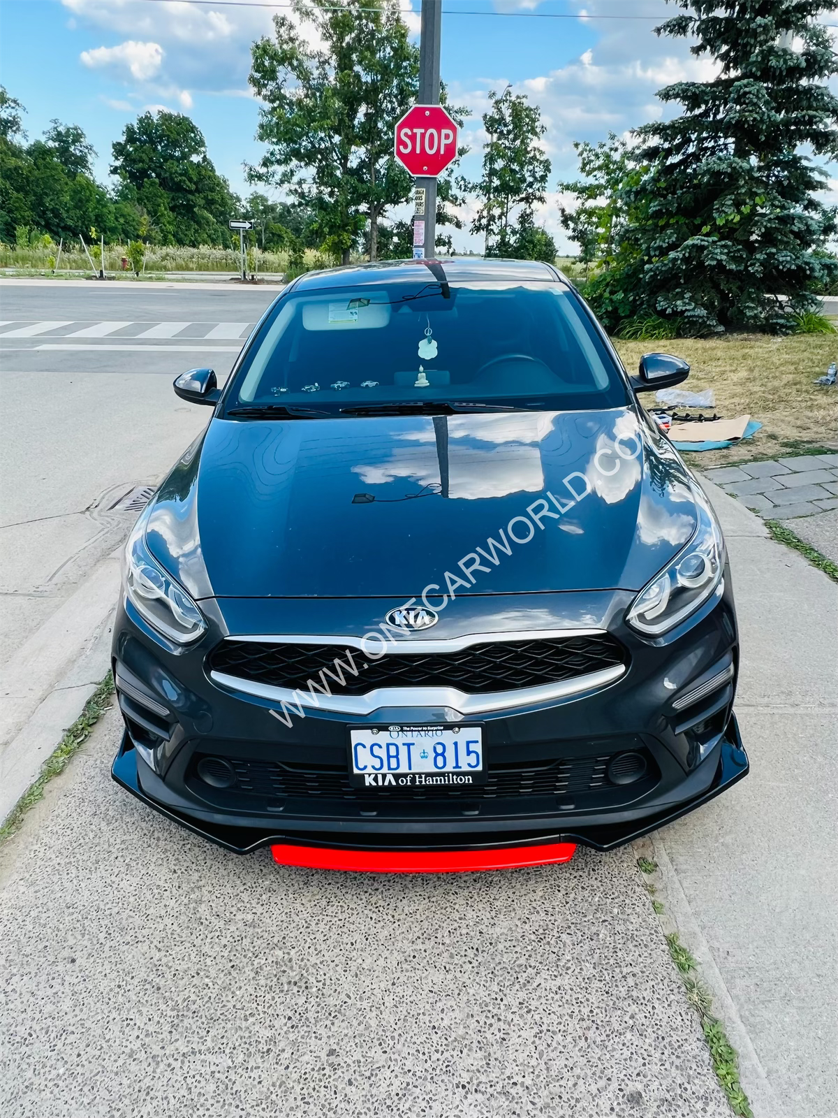 CARBON FIBER FRONT LIP WITH COLOR FOR ALL SEDAN CARS - ONECARWORLD