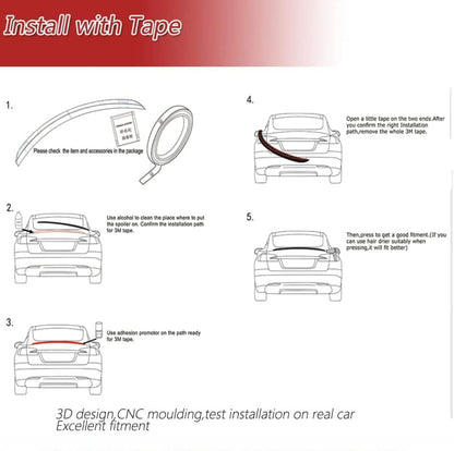 Trunk Spoiler for Audi A3 8V Base/Sline S3 RS3 Sedan 2014-2020 Custom Parts Trunk Lip Spoiler Rear Wing Spoiler Spoiler Body Kit (Glossy Black) - ONECARWORLD