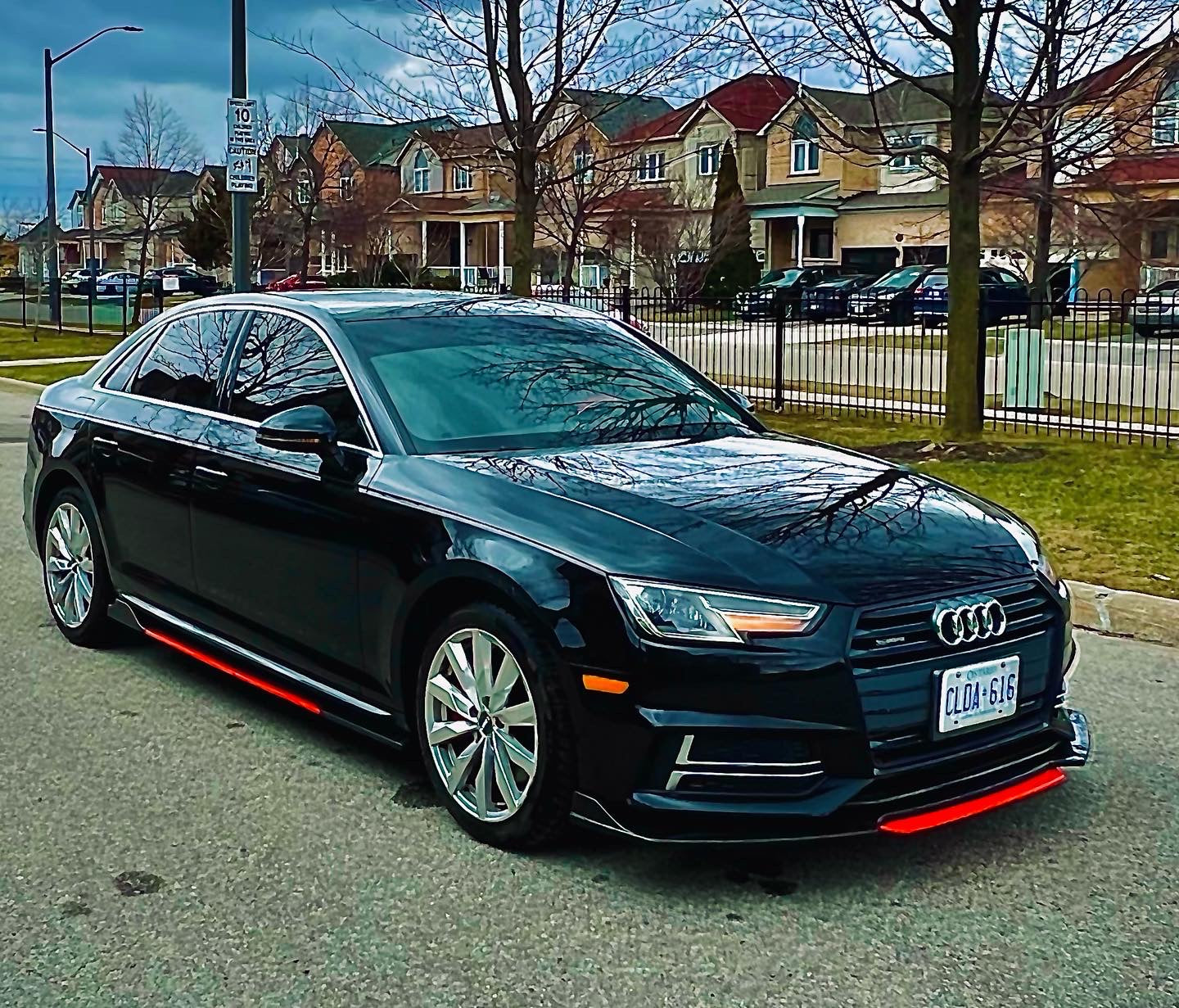 CARBON FIBER FRONT LIP WITH COLOR FOR ALL SEDAN CARS - ONECARWORLD