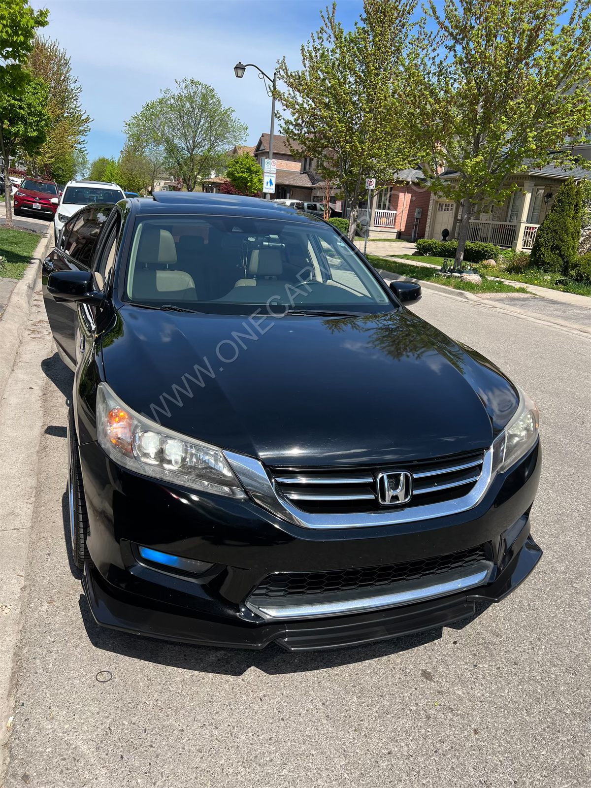 CARBON FIBER FRONT LIP WITH COLOR FOR ALL SEDAN CARS - ONECARWORLD