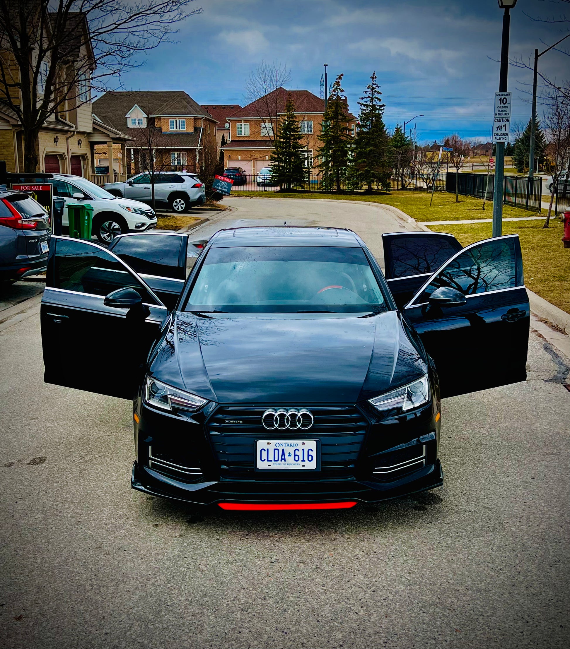 CARBON FIBER FRONT LIP WITH COLOR FOR ALL SEDAN CARS - ONECARWORLD
